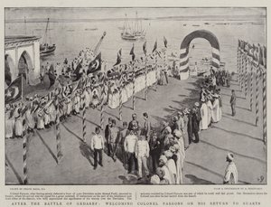 After the Battle of Gedaref, Welcoming Colonel Parsons on His Return to Suakin